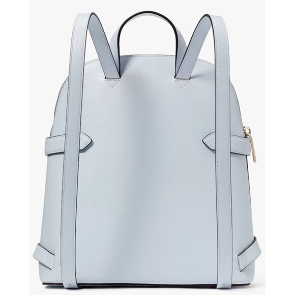 S Kate Spade Staci Dome Backpack Pale Sapphire Leather Bag Blue KG021 NWT $359 main image 10